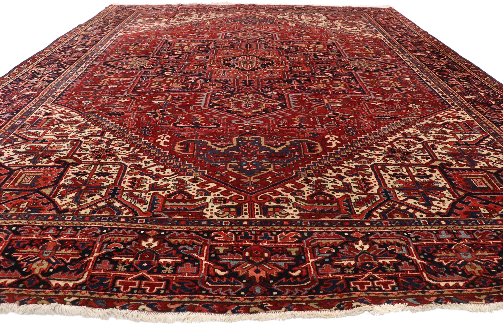 10 x 12 Vintage Persian Heriz Rug 77390