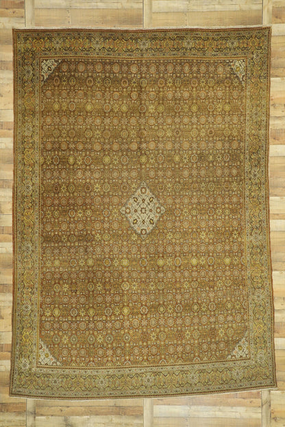 9 x 13 Antique Persian Tabriz Rug 77394