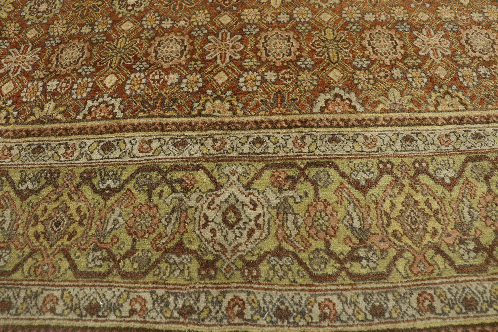 9 x 13 Antique Persian Tabriz Rug 77394