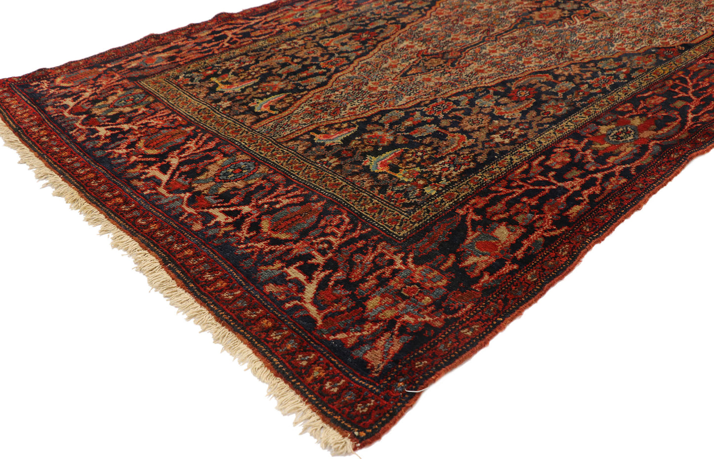 4 x 19 Antique Persian Senneh Runner 77398
