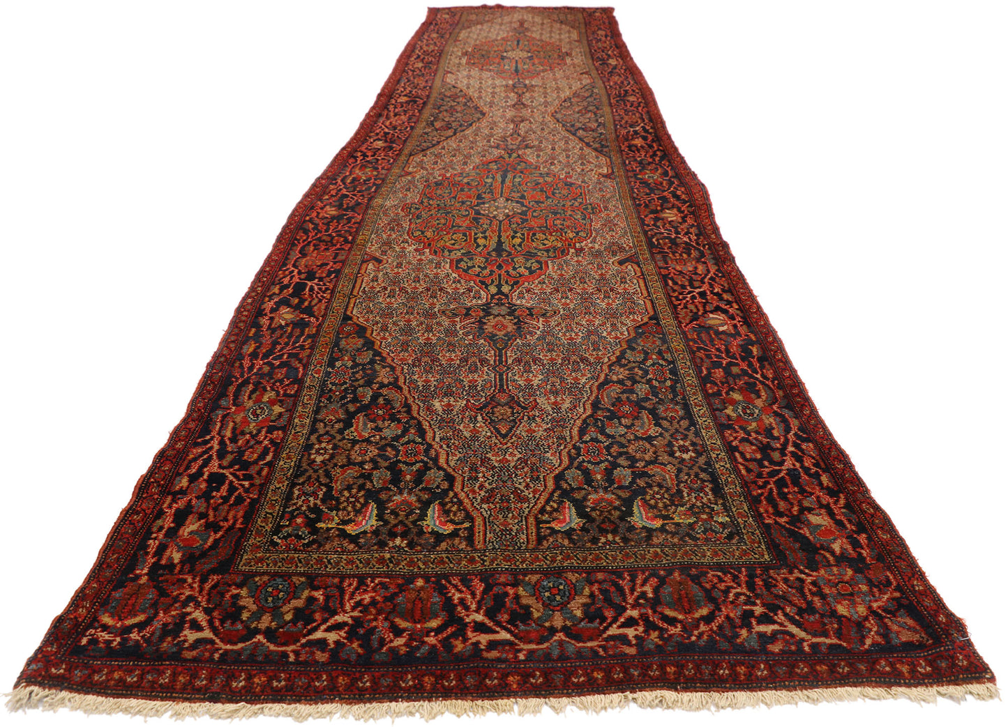 4 x 19 Antique Persian Senneh Runner 77398