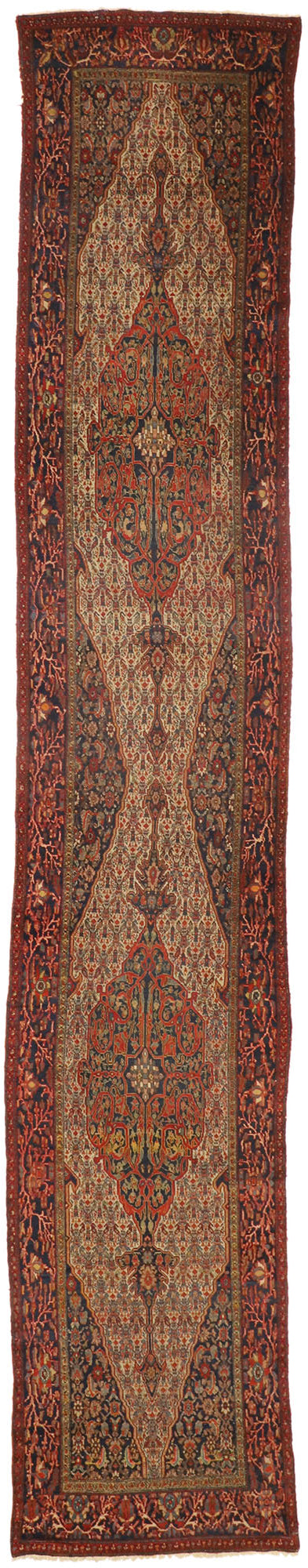 4 x 19 Antique Persian Senneh Runner 77398