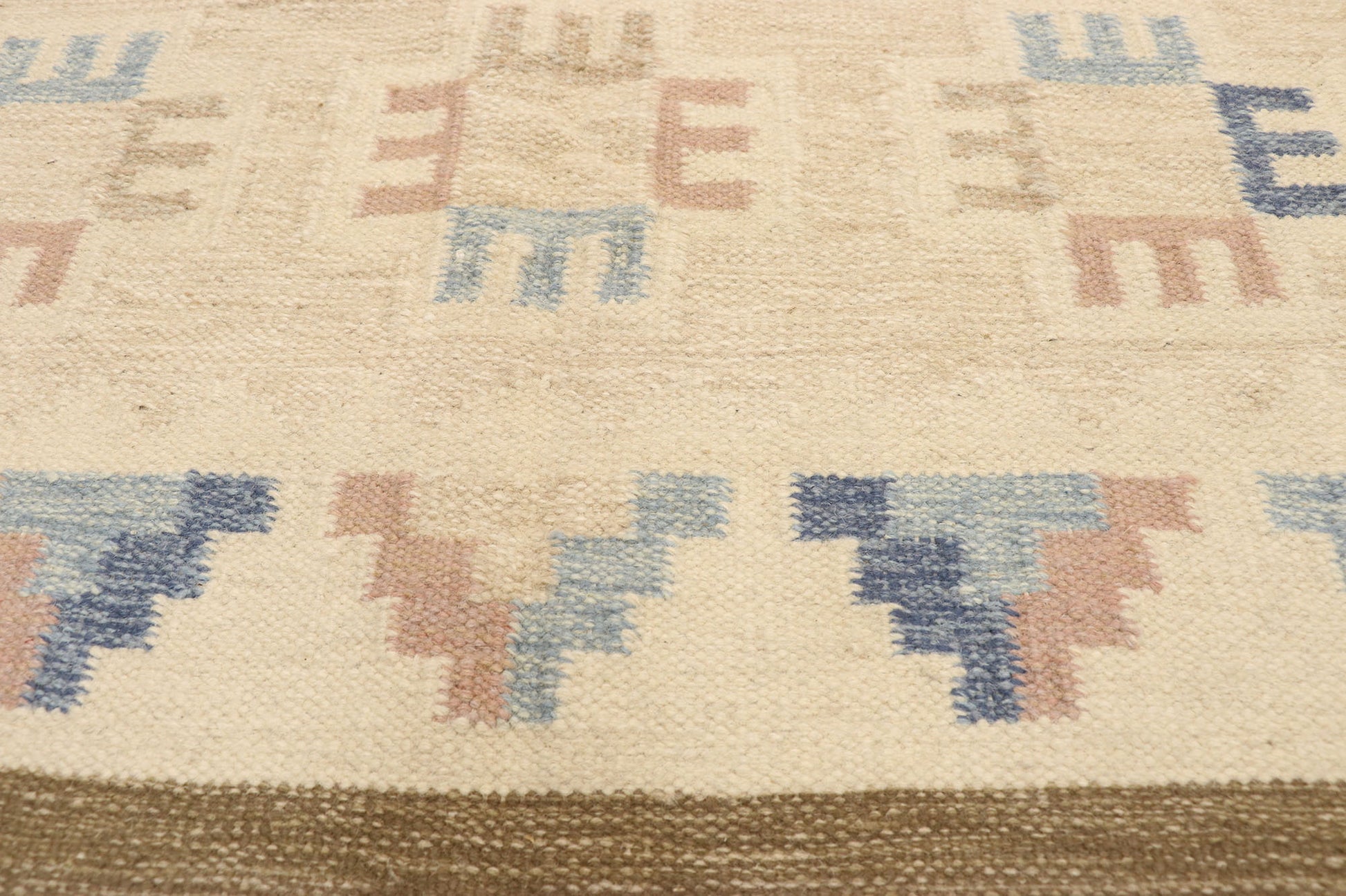 6 x 8 Vintage Pastel Swedish Rollakan Rug 77404