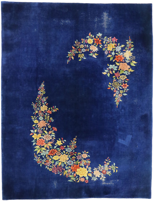 9 x 12 Antique Chinese Art Deco Rug 77406