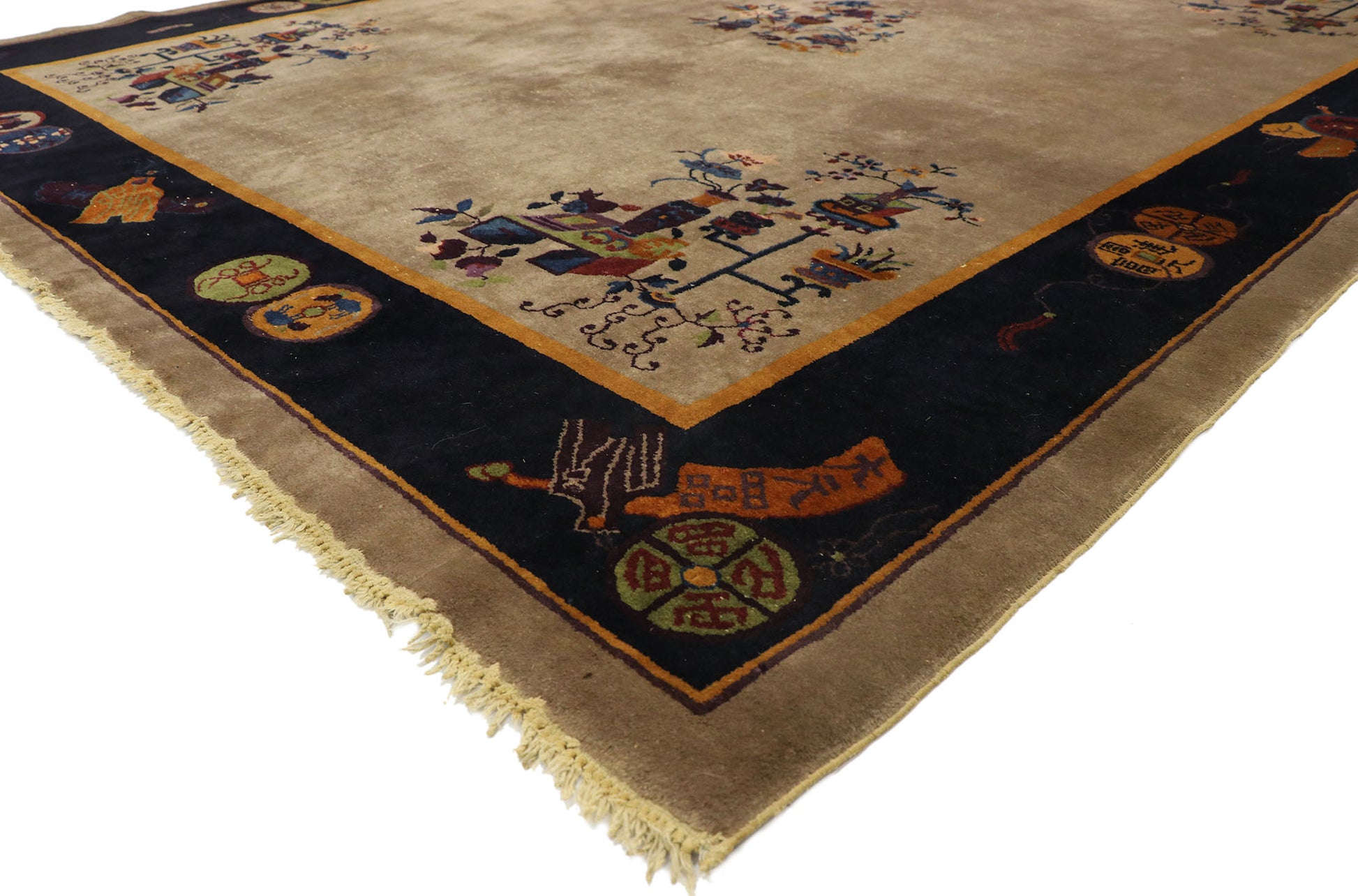 9 x 12 Antique Chinese Peking Rug 77407
