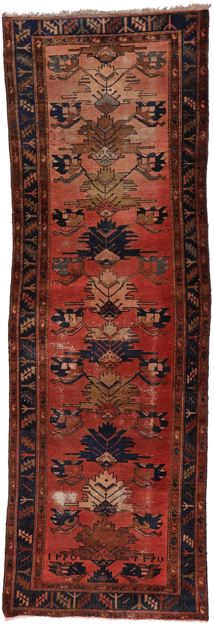 3 x 10 Antique Persian Hamadan Runner 77409