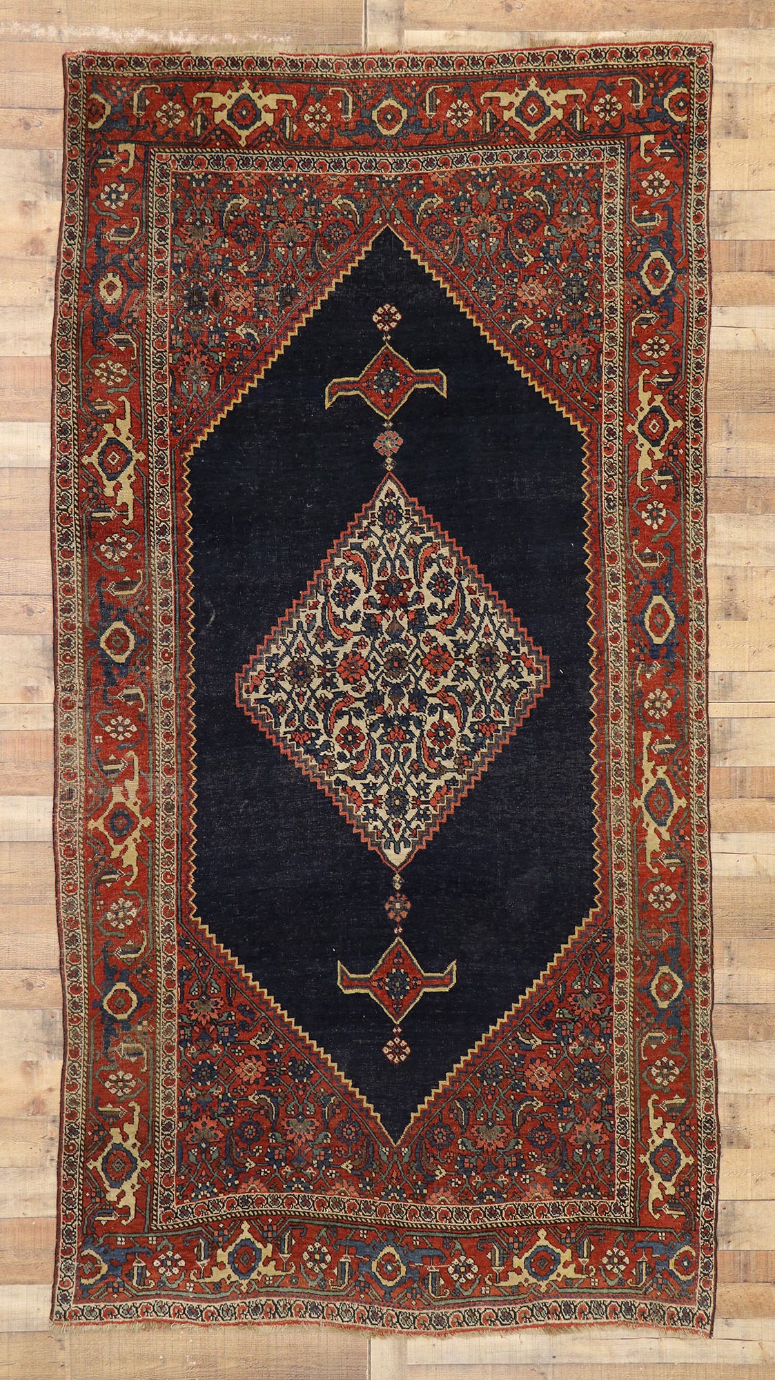 5 x 11 Antique Persian Bijar Rug 77412