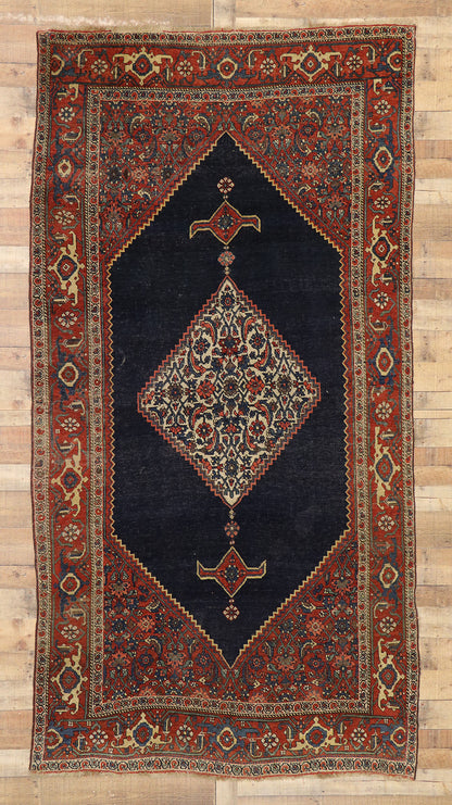 5 x 11 Antique Persian Bijar Rug 77412