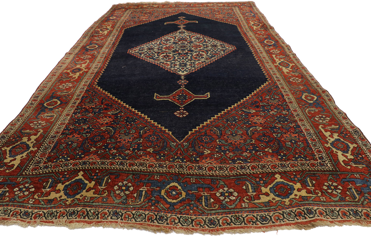 5 x 11 Antique Persian Bijar Rug 77412