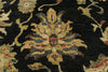 10 x 14 Vintage Black Pakistani Tabriz Rug 77413