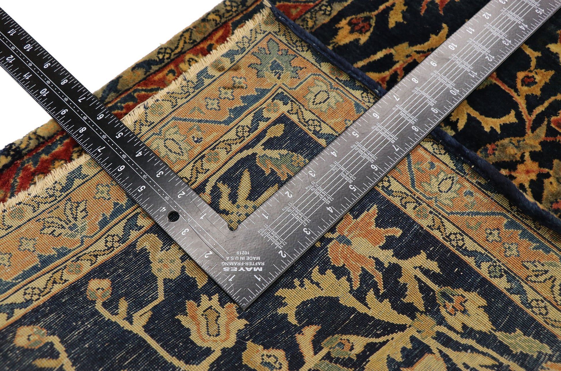 2 x 3 Antique Persian Mohajeran Sarouk Rug 77424