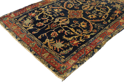 2 x 3 Antique Persian Mohajeran Sarouk Rug 77424