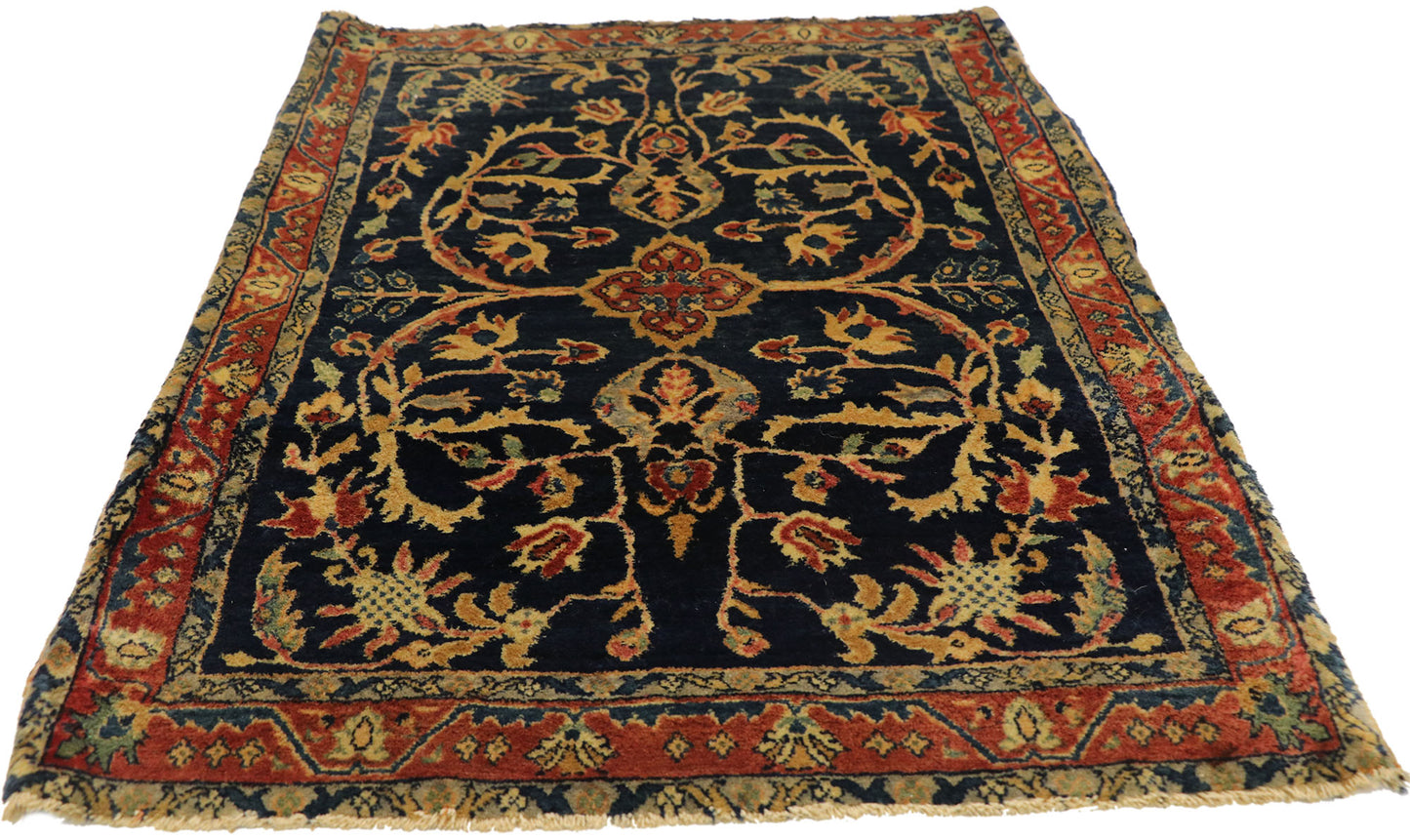 2 x 3 Antique Persian Mohajeran Sarouk Rug 77424