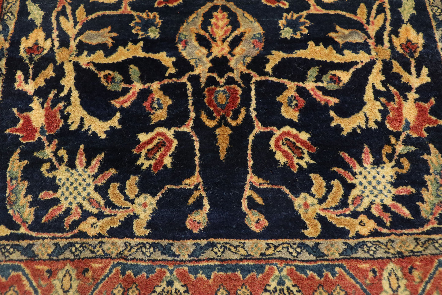 2 x 3 Antique Persian Mohajeran Sarouk Rug 77424