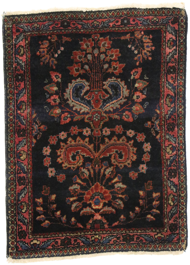 2 x 3 Antique Persian Mohajeran Sarouk Rug 77425