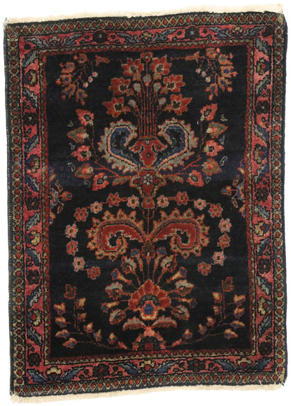 2 x 3 Antique Persian Mohajeran Sarouk Rug 77425
