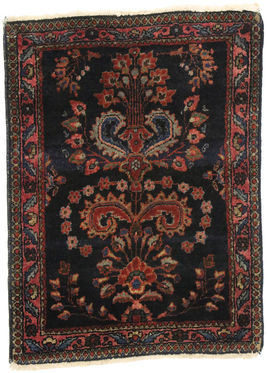 2 x 3 Antique Persian Mohajeran Sarouk Rug 77425