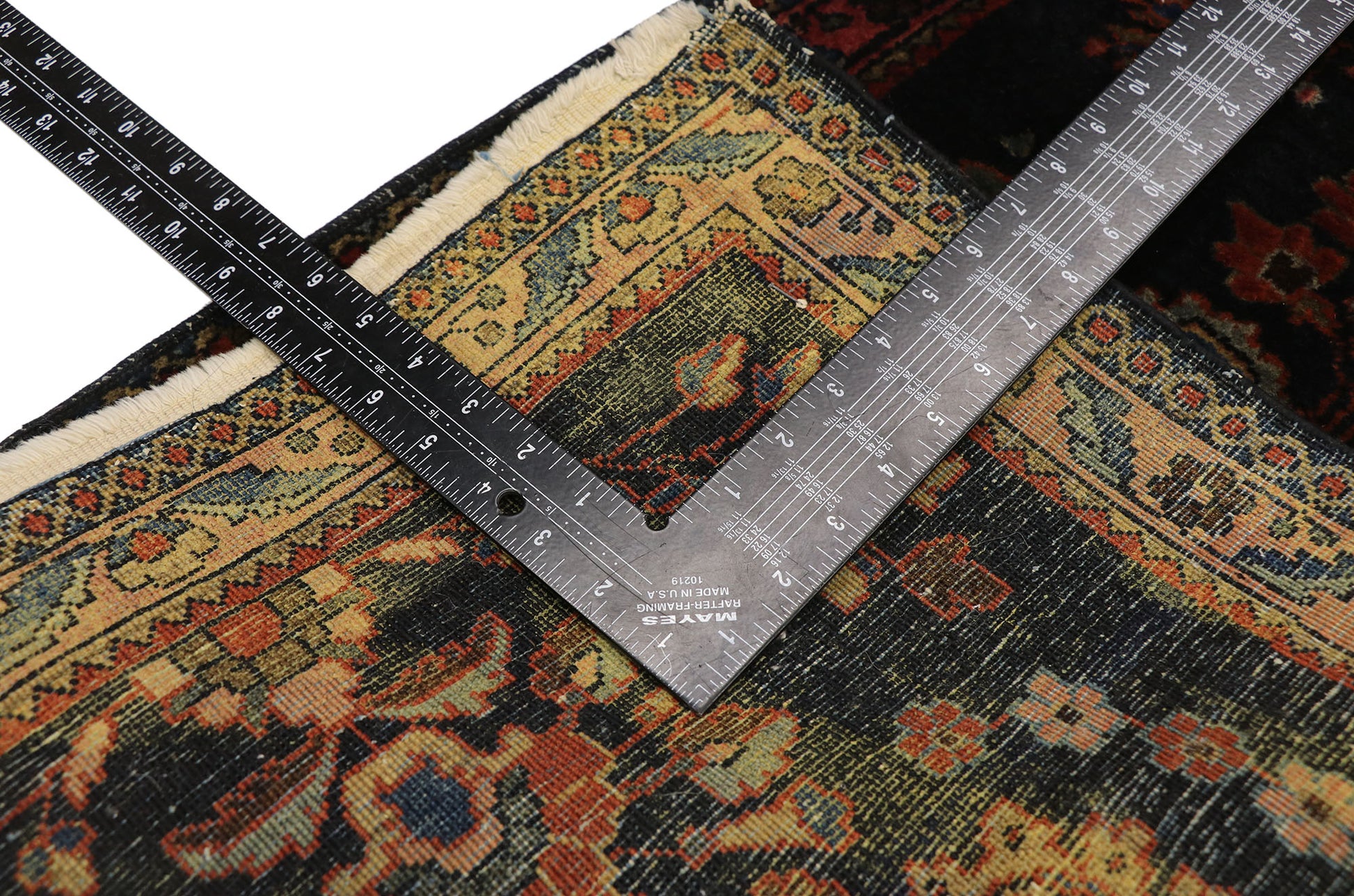 2 x 3 Antique Persian Mohajeran Sarouk Rug 77425