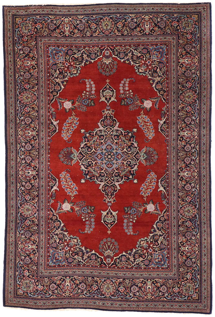 5 x 7 Vintage Persian Kashan Rug 77427