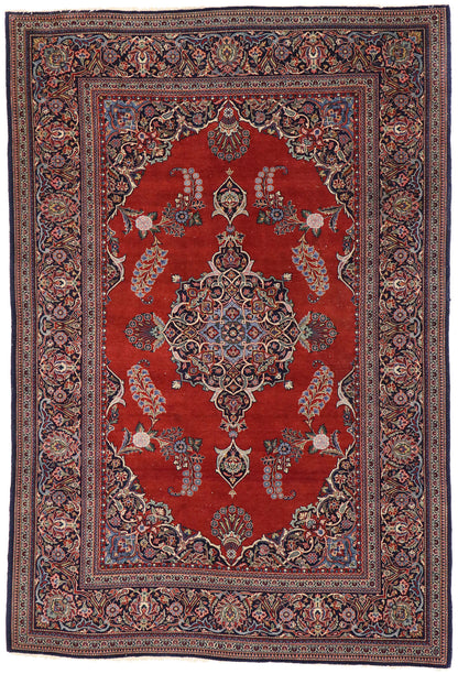 5 x 7 Vintage Persian Kashan Rug 77427