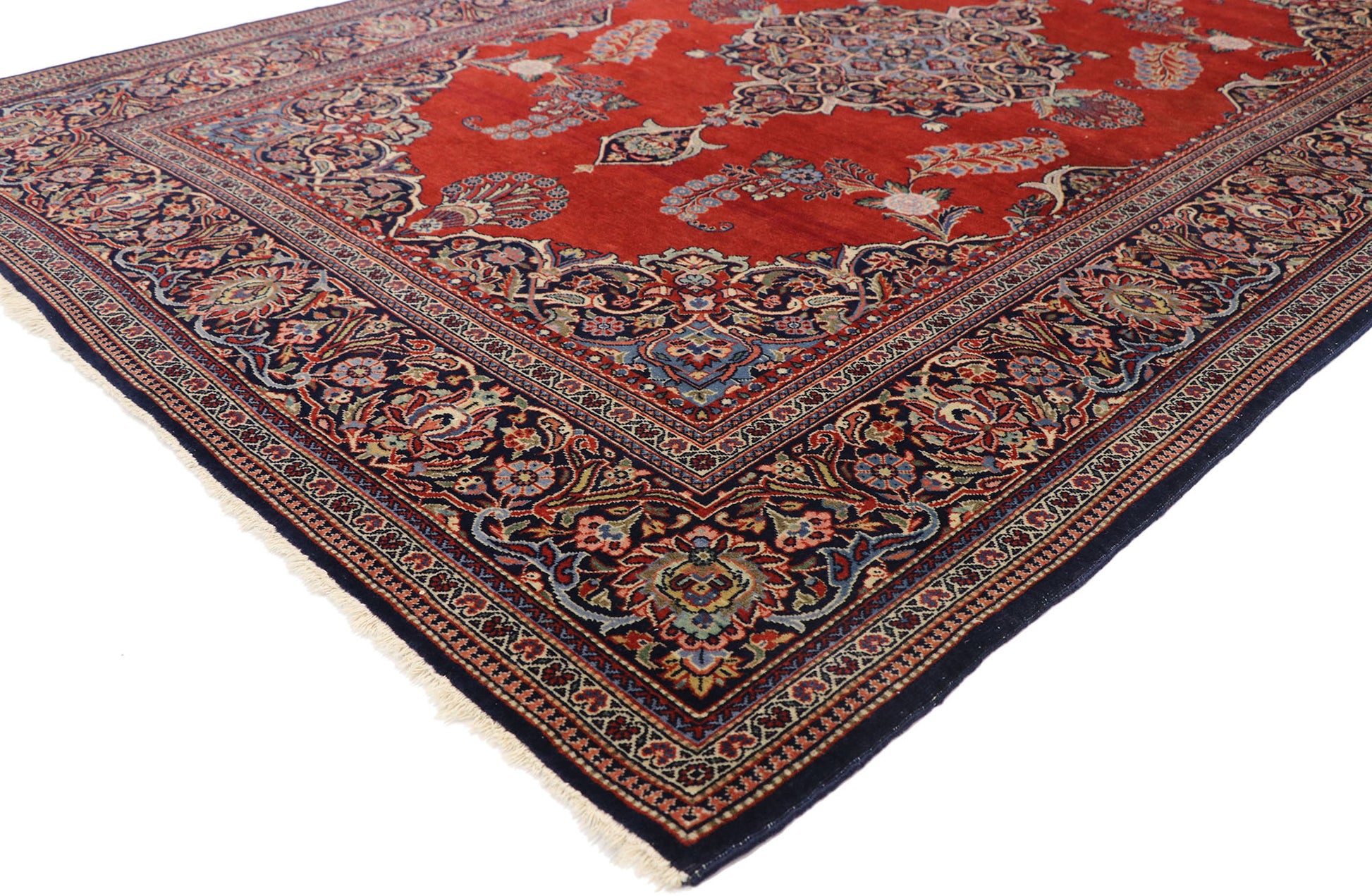 5 x 7 Vintage Persian Kashan Rug 77427