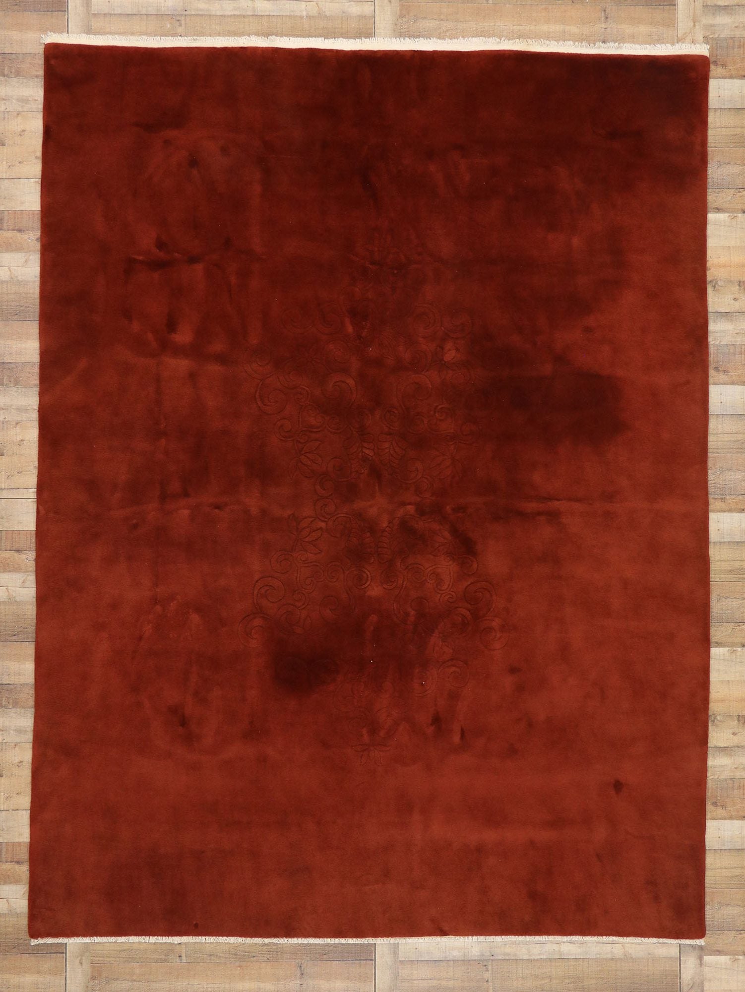 9 x 12 Vintage Chinese Art Deco Rug 77428