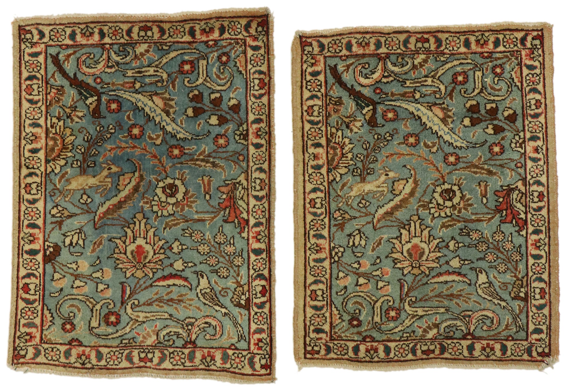 2 x 3 Vintage Persian Tabriz Rug 77430