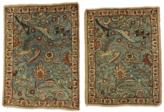 2 x 3 Vintage Persian Tabriz Rug 77430