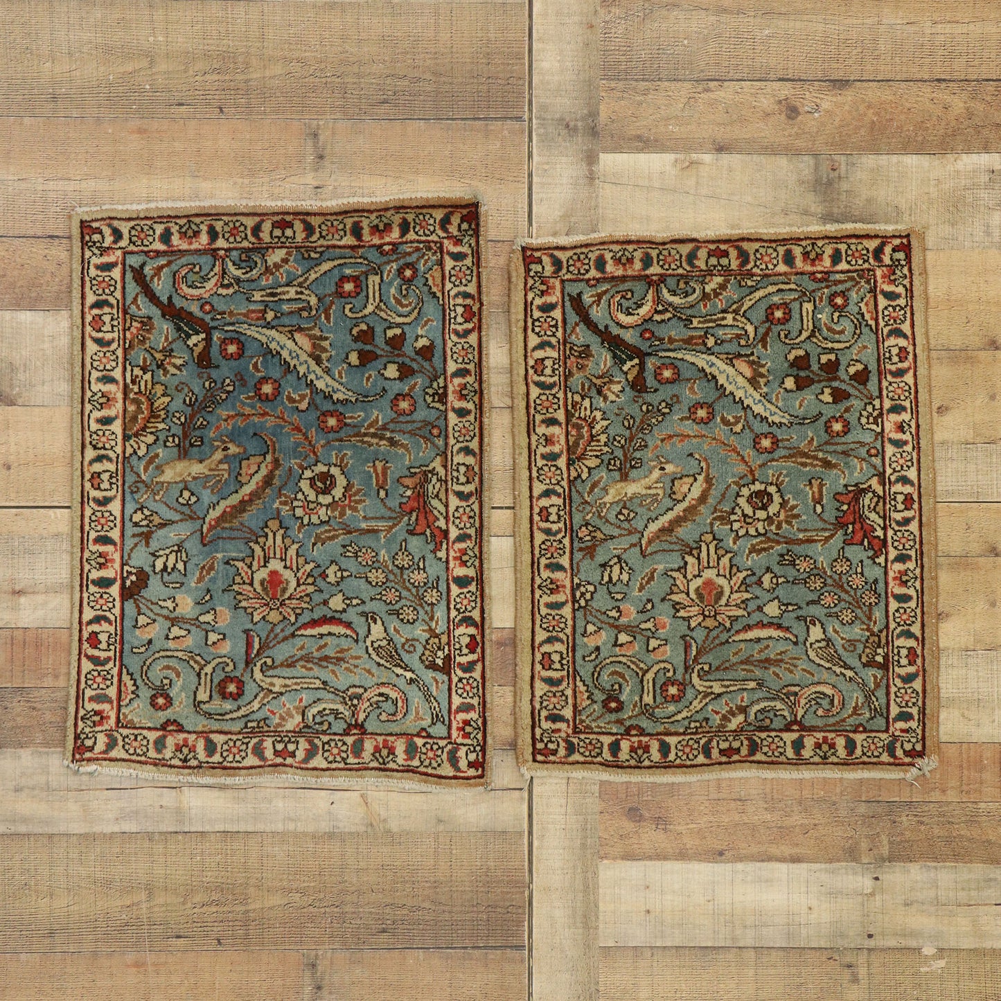 2 x 3 Vintage Persian Tabriz Rug 77430