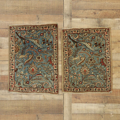 2 x 3 Vintage Persian Tabriz Rug 77430