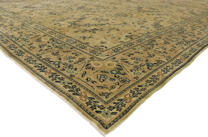 13 x 19 Antique-Worn Indian Mogul Rug 77431