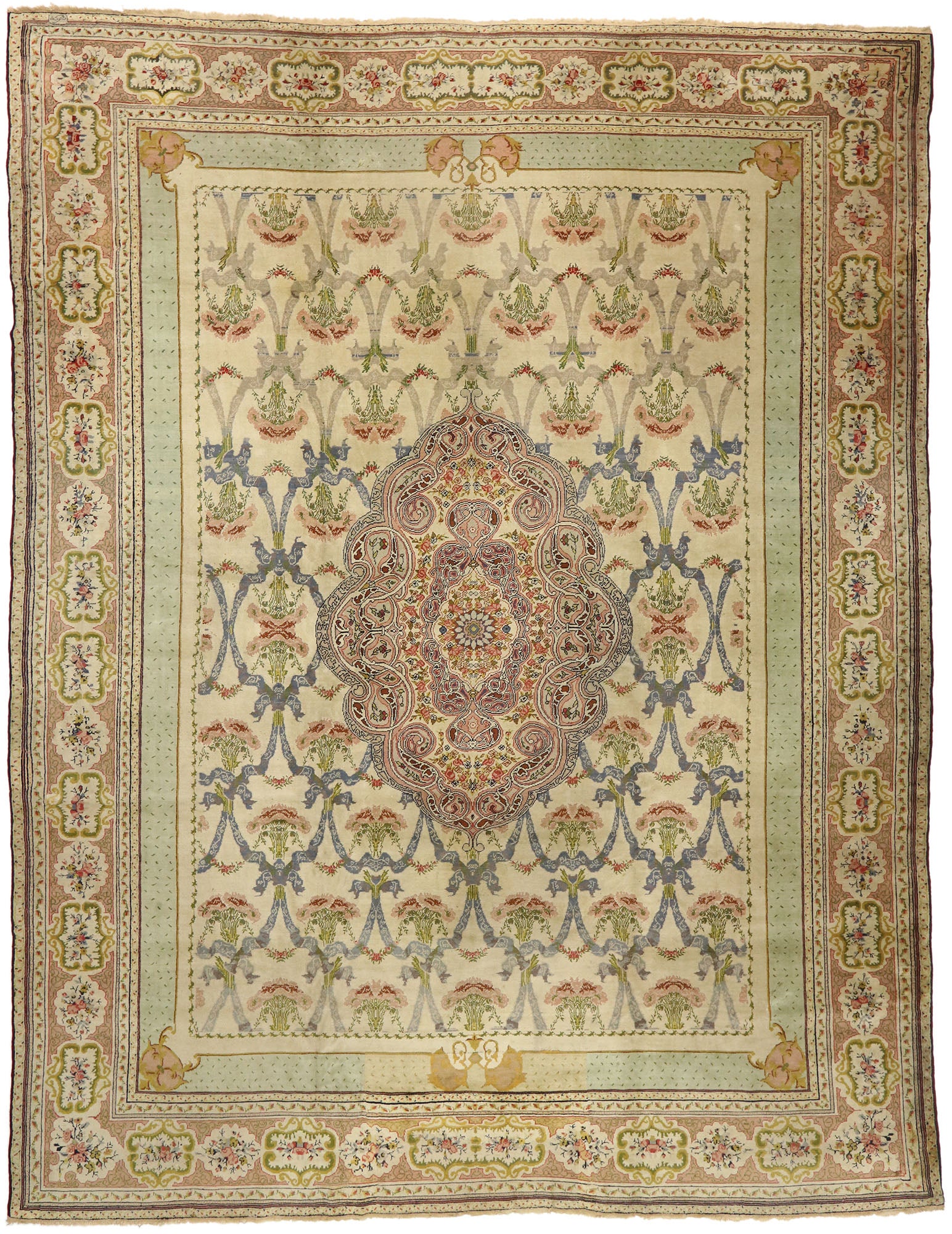 15 x 19 Antique Turkish Hereke Rug 77433