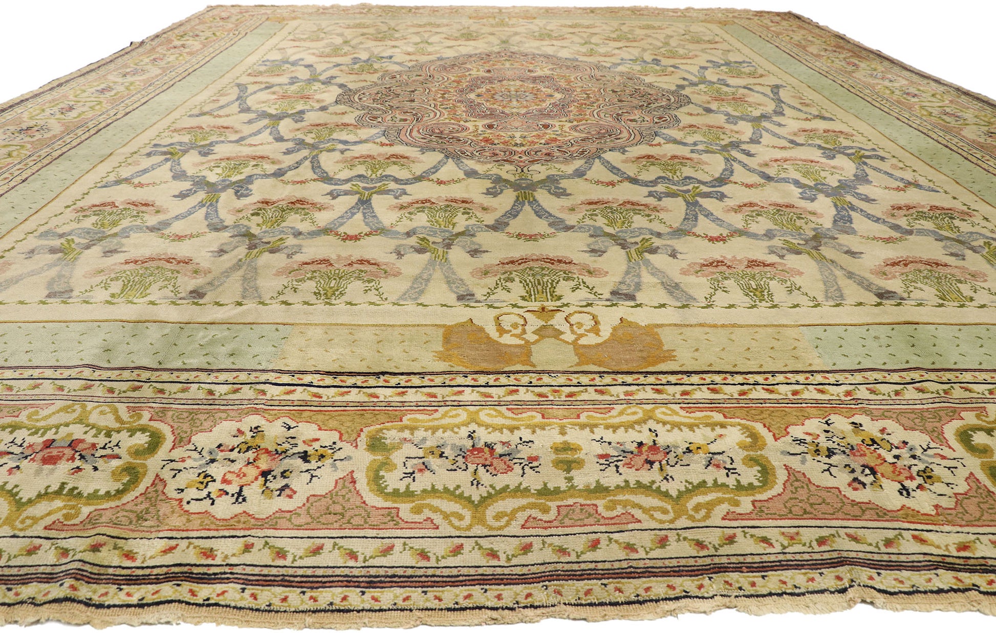 15 x 19 Antique Turkish Hereke Rug 77433