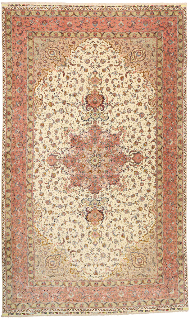 17 x 27 Vintage Persian Shirfar Tabriz Rug 77436