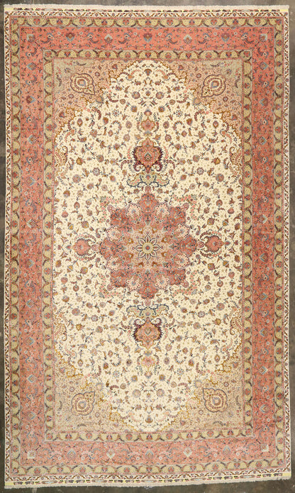 17 x 27 Vintage Persian Shirfar Tabriz Rug 77436
