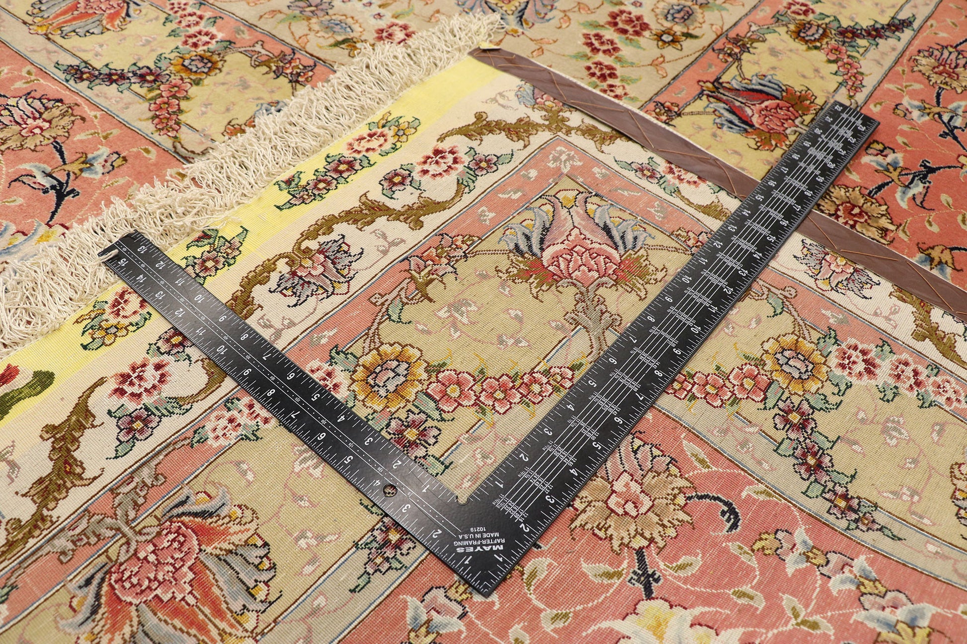 17 x 27 Vintage Persian Shirfar Tabriz Rug 77436