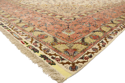 17 x 27 Vintage Persian Shirfar Tabriz Rug 77436