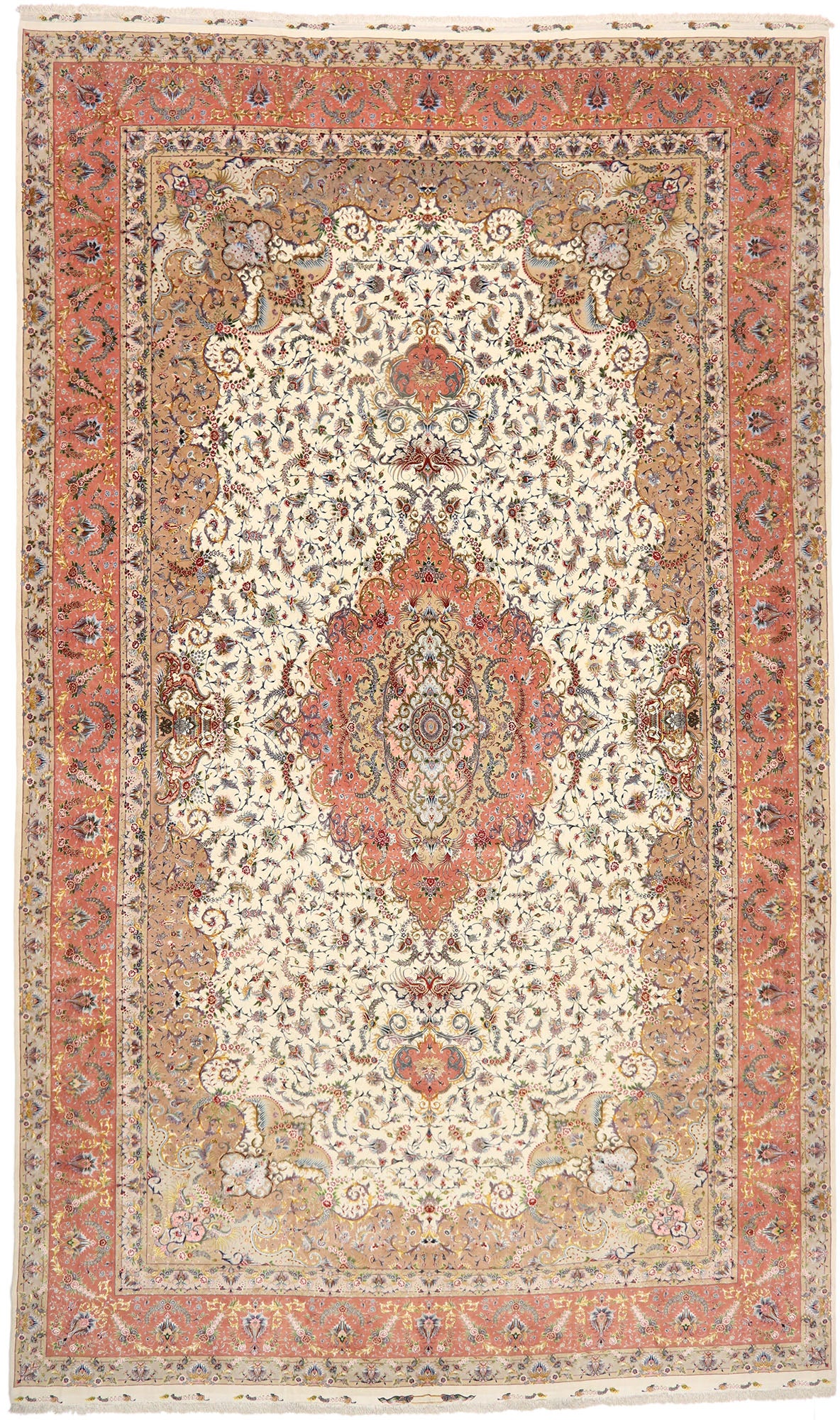 16 x 27 Vintage Persian Shirfar Tabriz Rug 77437