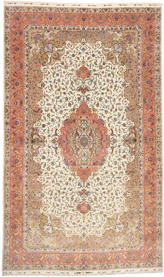 16 x 27 Vintage Persian Shirfar Tabriz Rug 77437