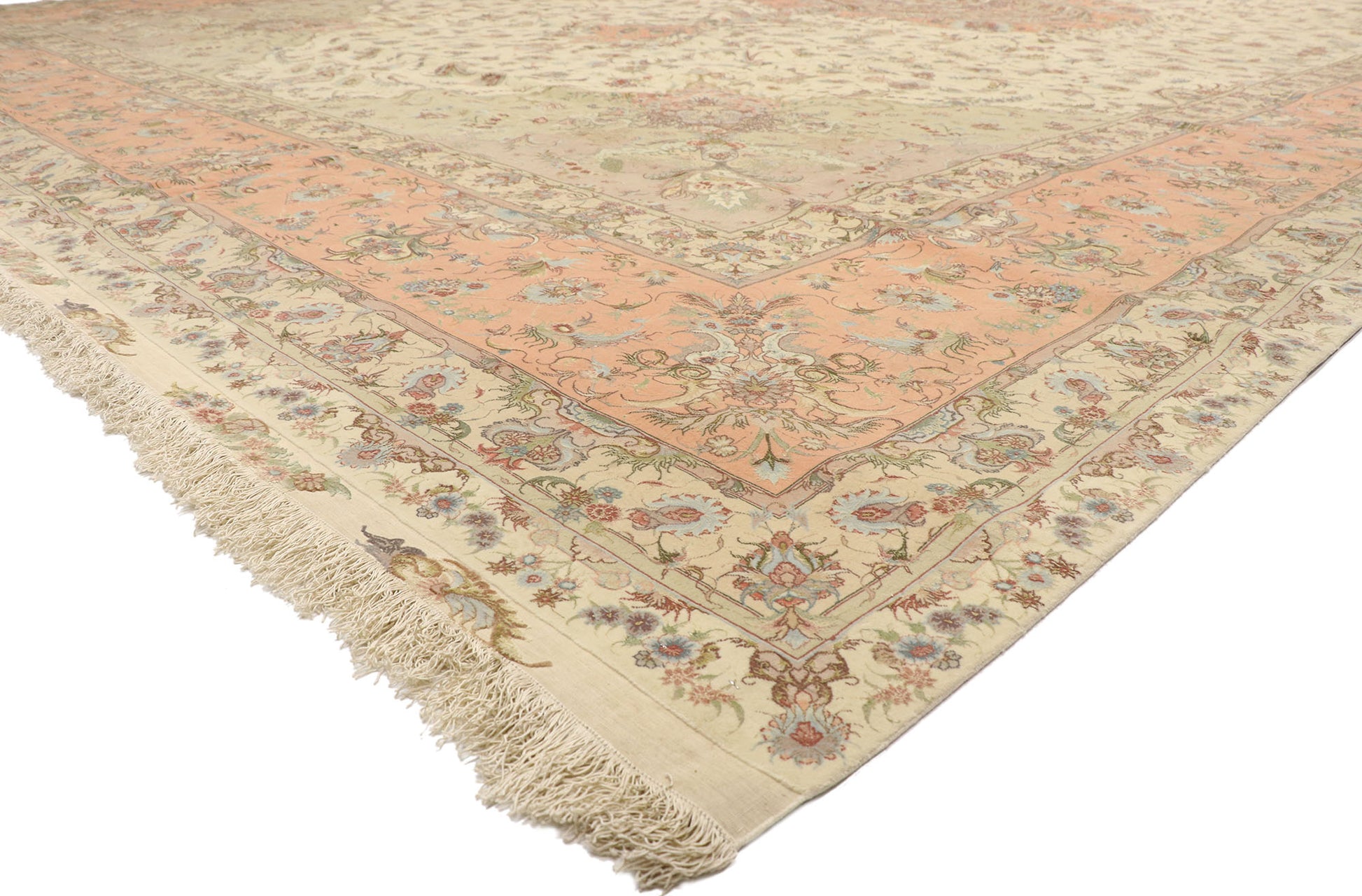 16 x 26 Vintage Persian Shirfar Tabriz Rug 77438