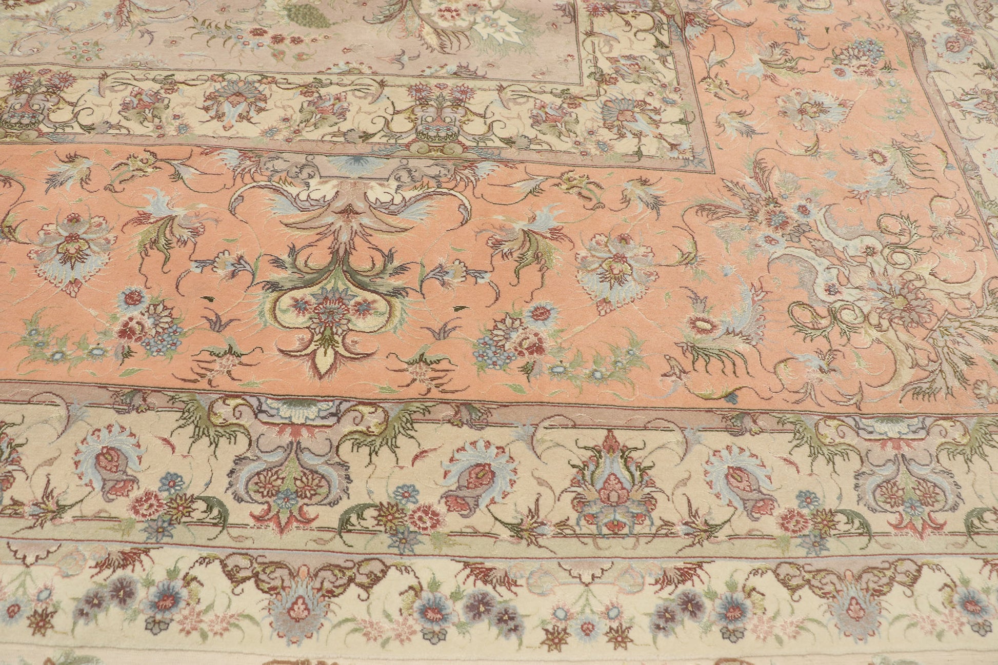16 x 26 Vintage Persian Shirfar Tabriz Rug 77438