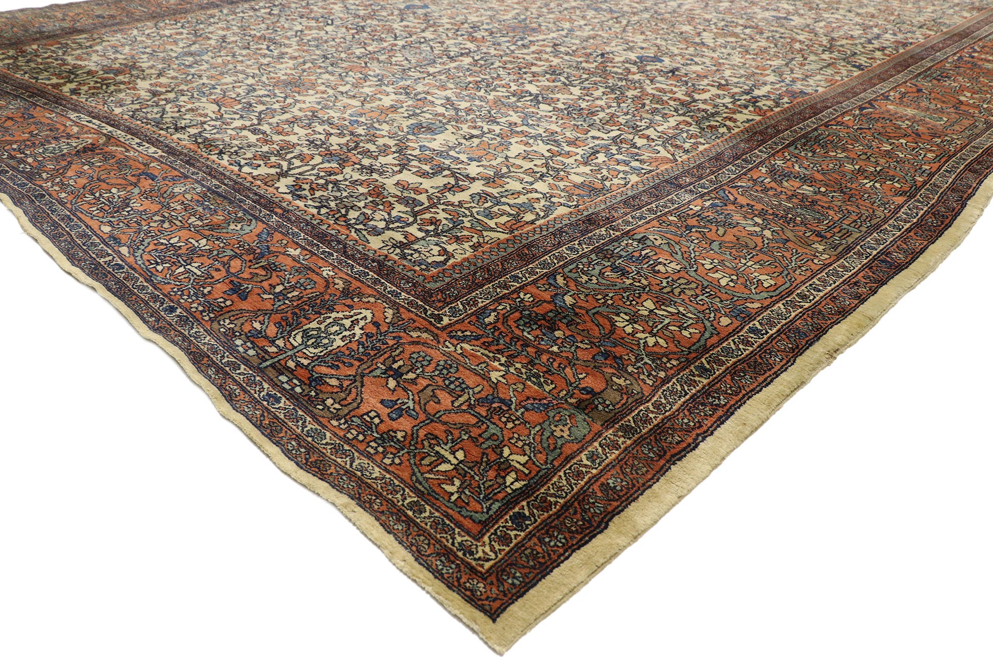 11 x 27 Antique Persian Sarouk Farahan Rug 77440
