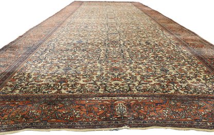 11 x 27 Antique Persian Sarouk Farahan Rug 77440