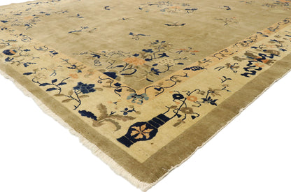 9 x 11 Antique Peking Art Deco Rug 77445