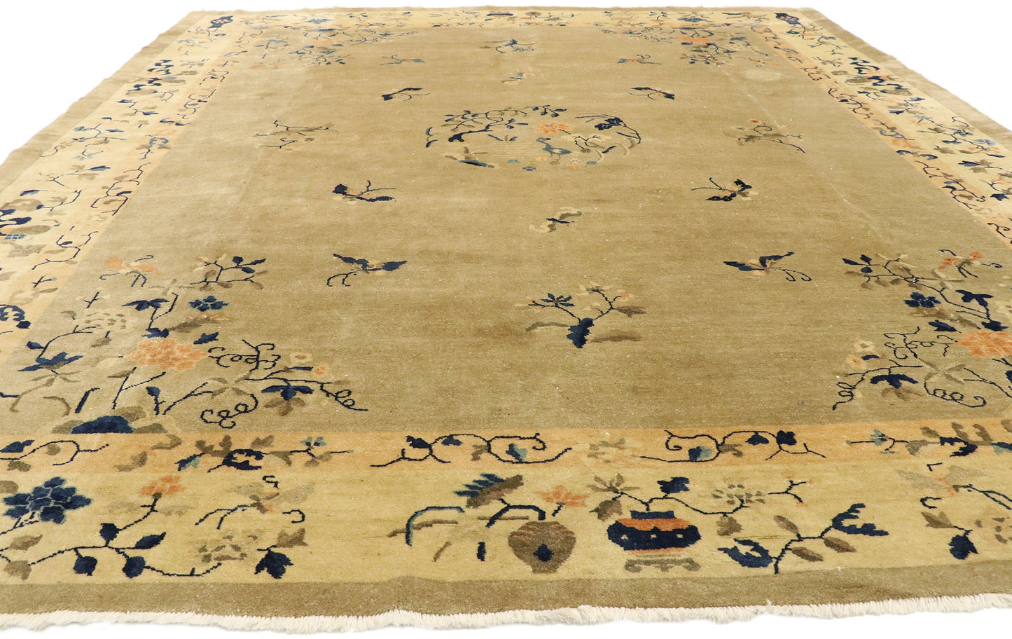 9 x 11 Antique Peking Art Deco Rug 77445