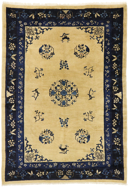 6 x 9 Antique Chinese Peking Rug 77446