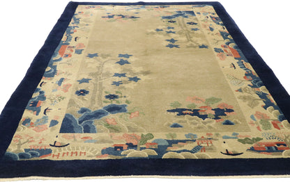 4 x 7 Antique Chinese Art Deco Rug 77448