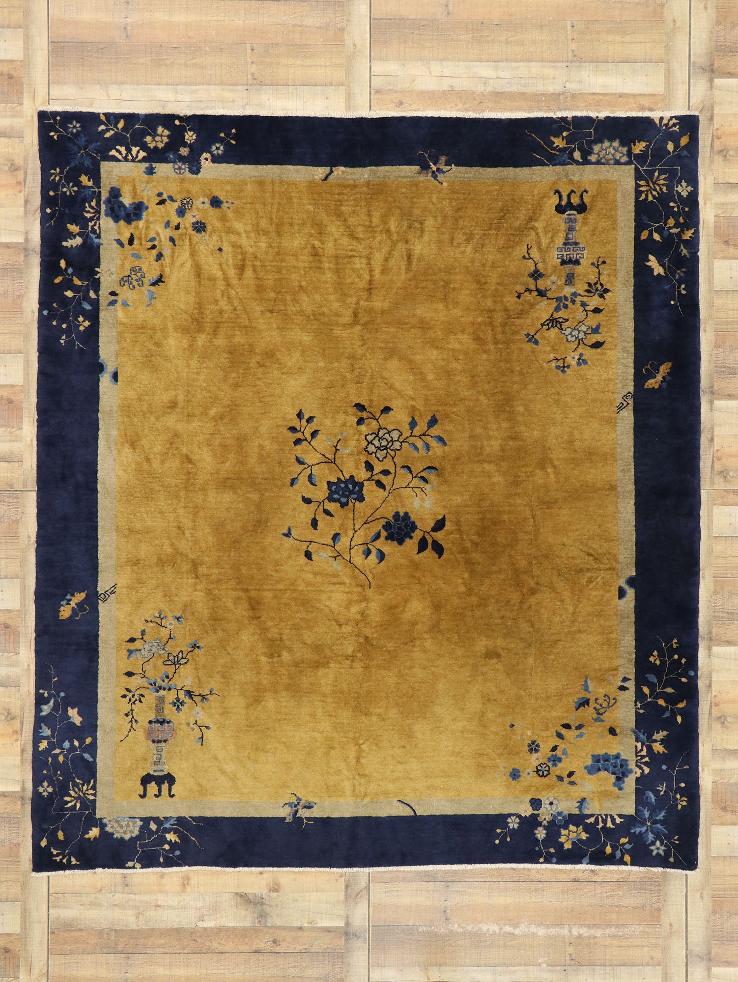 8 x 9 Antique Chinese Art Deco Rug 77453