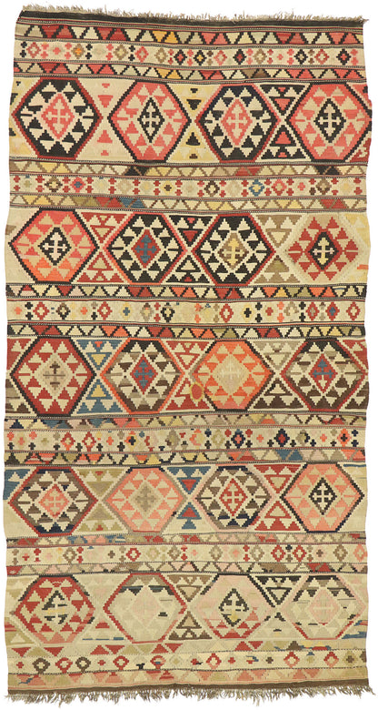 5 x 10 Antique Russian Kilim Rug 77457