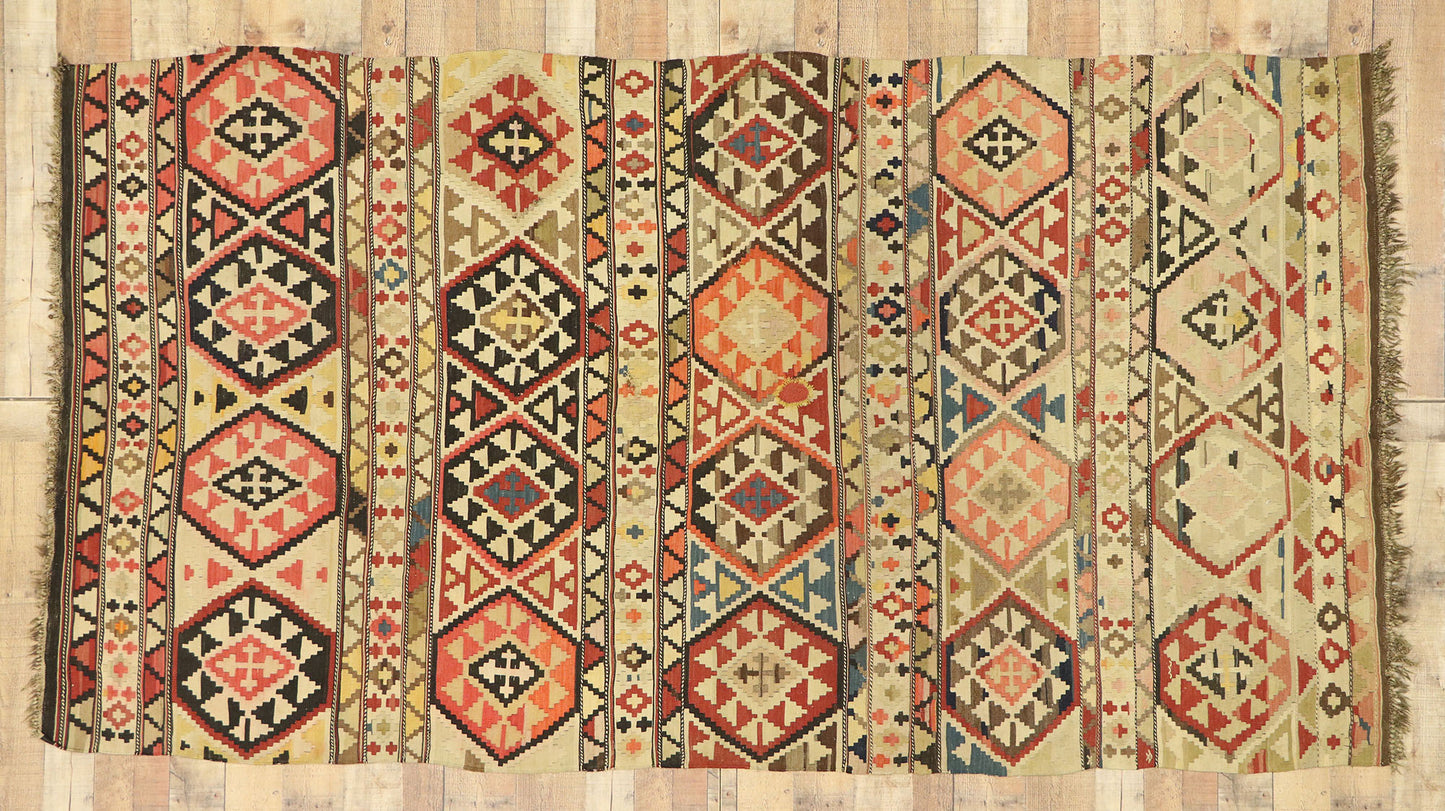 5 x 10 Antique Russian Kilim Rug 77457